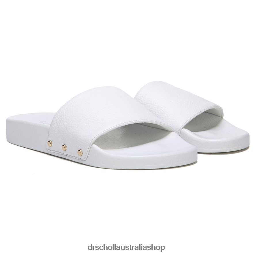 Pisces Pool Slide Sandal Unisex Dr. Scholl's 4Z4JXV188 White Leather