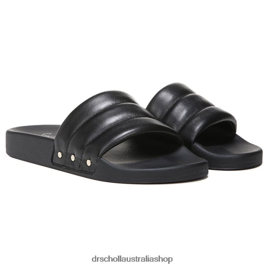 Pisces Chill Slide Sandal Unisex Dr. Scholl's 4Z4JXV209 Black Leather