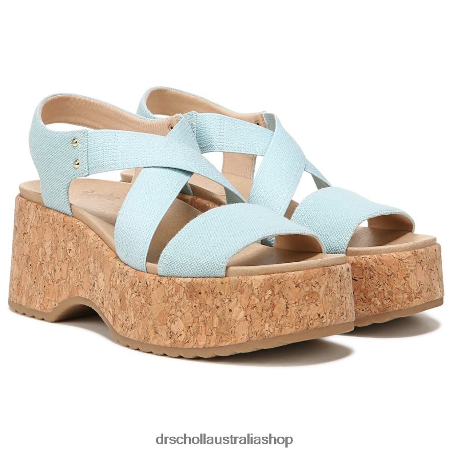 Dottie Strappy Wedge Sandal Unisex Dr. Scholl's 4Z4JXV202 Blue