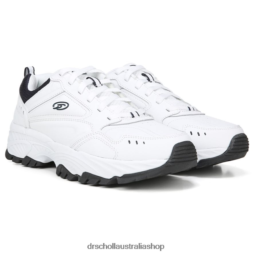 Sebastian Walking Shoe Unisex Dr. Scholl's 4Z4JXV303 White/Navy Leather