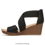 Barton Band Wedge Sandal Unisex Dr. Scholl's 4Z4JXV228 Black - Image 3