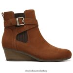 Berlin Wedge Bootie Unisex Dr. Scholl's 4Z4JXV241 Copper Brown Fabric - Image 2