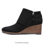 Create Wedge Bootie Unisex Dr. Scholl's 4Z4JXV125 Black Microfiber - Image 3
