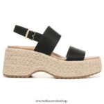 Delaney Wedge Sandal Unisex Dr. Scholl's 4Z4JXV235 Black - Image 2