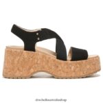 Dottie Strappy Wedge Sandal Unisex Dr. Scholl's 4Z4JXV201 Black - Image 2