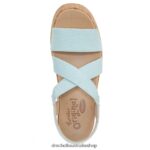 Dottie Strappy Wedge Sandal Unisex Dr. Scholl's 4Z4JXV202 Blue - Image 4