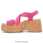 Dottie Strappy Wedge Sandal Unisex Dr. Scholl's 4Z4JXV203 Pink - Image 3