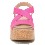 Dottie Strappy Wedge Sandal Unisex Dr. Scholl's 4Z4JXV203 Pink - Image 5