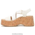 Dottie Strappy Wedge Sandal Unisex Dr. Scholl's 4Z4JXV204 White - Image 3