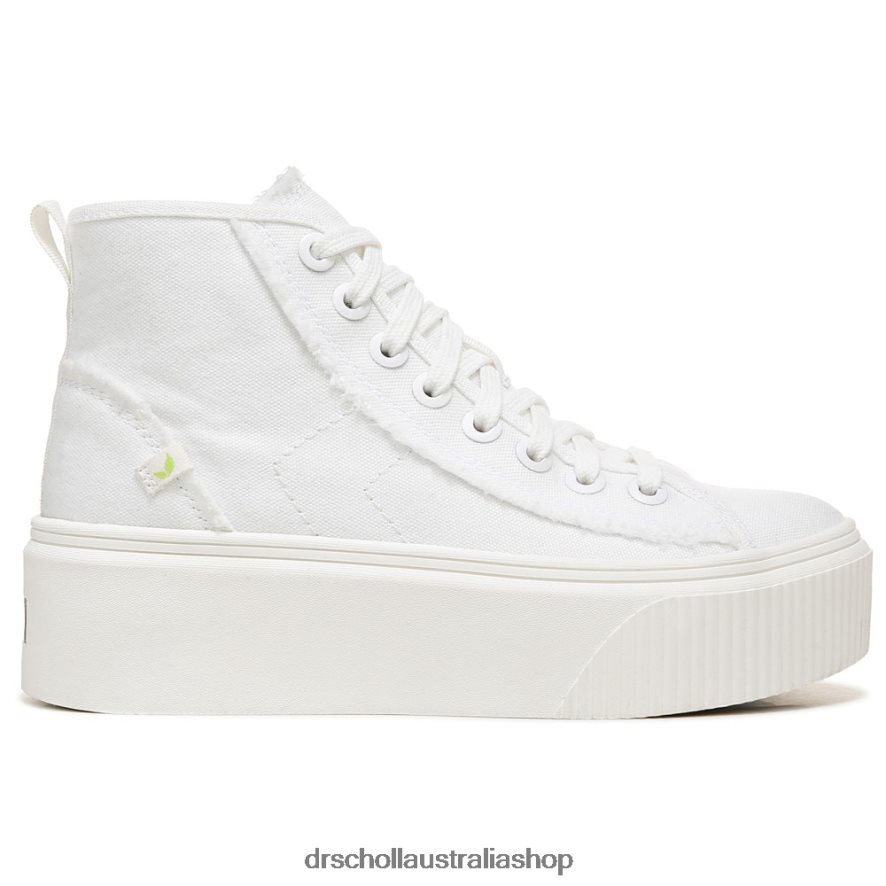 For Now Hi Top Platform Sneaker Unisex Dr. Scholl's 4Z4JXV226 White Fabric - Image 2
