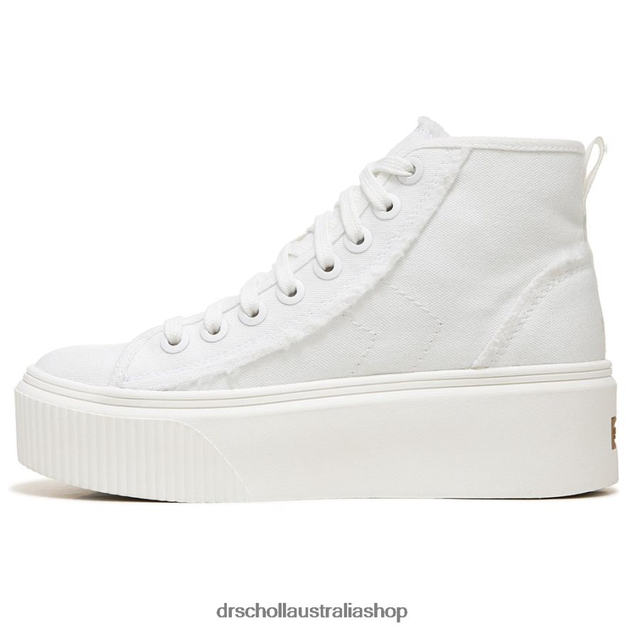 For Now Hi Top Platform Sneaker Unisex Dr. Scholl's 4Z4JXV226 White Fabric - Image 3