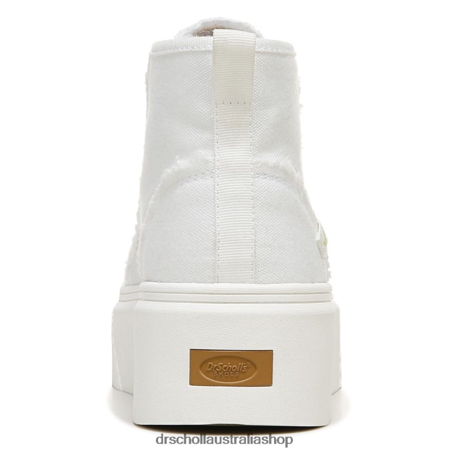 For Now Hi Top Platform Sneaker Unisex Dr. Scholl's 4Z4JXV226 White Fabric - Image 6