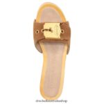 Hula Sandal Unisex Dr. Scholl's x Veronica Beard 4Z4JXV131 Hazelwood Brown Suede - Image 4