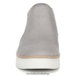 If Only Wedge Sneaker Unisex Dr. Scholl's 4Z4JXV59 Soft Grey Microfiber Perf - Image 5