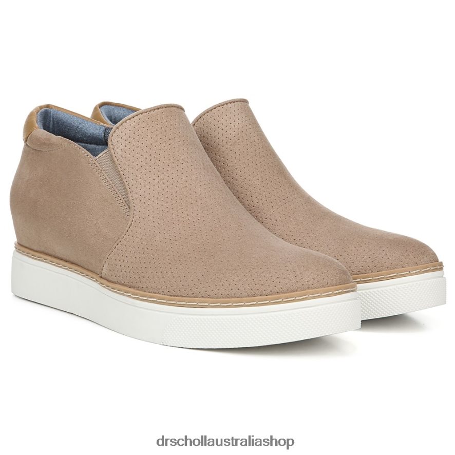 If Only Wedge Sneaker Unisex Dr. Scholl's 4Z4JXV60 Toasted Taupe Microfiber Perf - Image 1