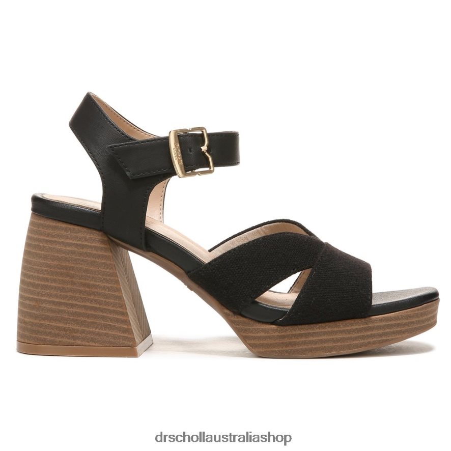 Mariah Block Heel Sandal Unisex Dr. Scholl's 4Z4JXV214 Black Synthetic/Fabric - Image 2