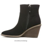 Mirage Wedge Bootie Unisex Dr. Scholl's 4Z4JXV168 Black Fabric - Image 3