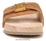 Original Sandal Unisex Dr. Scholl's x Veronica Beard 4Z4JXV117 Hazelwood Brown Suede - Image 5