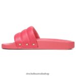 Pisces Chill Slide Sandal Unisex Dr. Scholl's 4Z4JXV212 Dark Pink Leather - Image 3