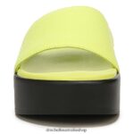 Pisces Max Platform Slide Sandal Unisex Dr. Scholl's 4Z4JXV198 Lime Leather - Image 5