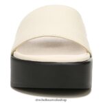 Pisces Max Platform Slide Sandal Unisex Dr. Scholl's 4Z4JXV199 White Leather - Image 5