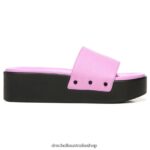 Pisces Max Platform Slide Sandal Unisex Dr. Scholl's 4Z4JXV200 Purple Leather - Image 2