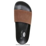 Pisces Pool Slide Sandal Unisex Dr. Scholl's 4Z4JXV190 Brown - Image 4
