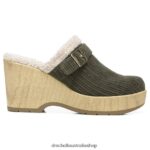 Pixie Clog Unisex Dr. Scholl's 4Z4JXV248 Olive Corduroy - Image 2