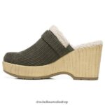 Pixie Clog Unisex Dr. Scholl's 4Z4JXV248 Olive Corduroy - Image 3