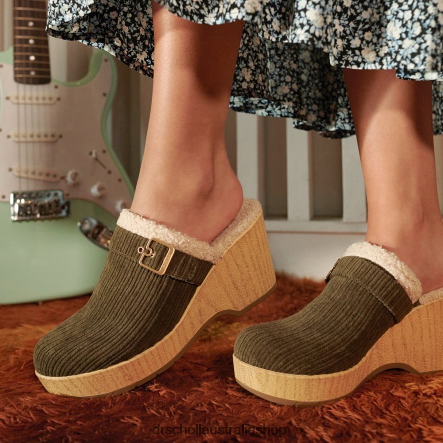 Pixie Clog Unisex Dr. Scholl's 4Z4JXV248 Olive Corduroy - Image 8
