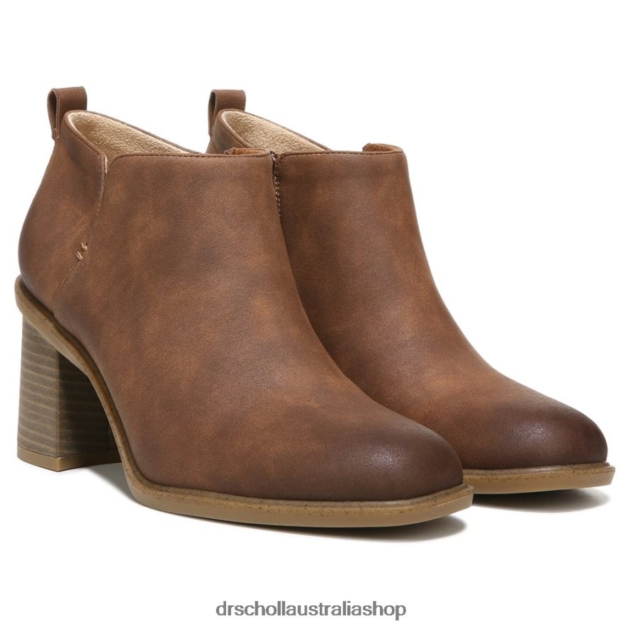 Roxanne Block Heel Ankle Boot Unisex Dr. Scholl's 4Z4JXV247 New Copper Brown Synthetic - Image 1